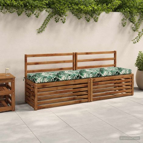 vidaXL 2-Piece Bench Cushions SOEST 2 pcs 100% Polyester Leaf Pattern (1/5)