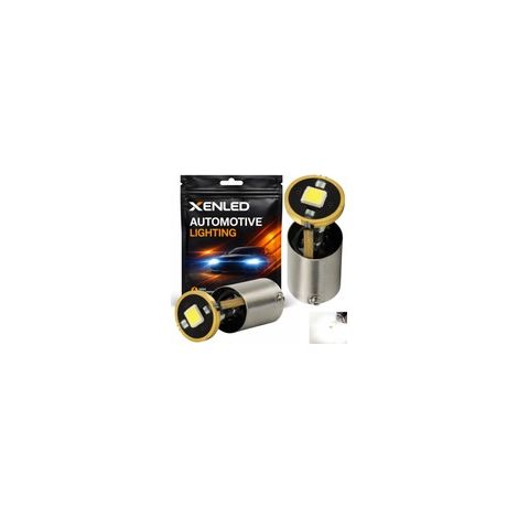 2 x AMPOULES H21W 3-LED Super Canbus 400Lms XENLED - GOLD - BAy9S - Blanc 12V (1/5)