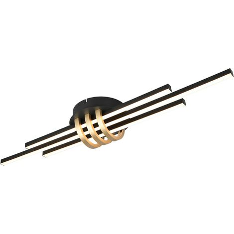 Trio Leuchten LED Deckenleuchte Cinto 25W schwarz, gold Deckenlampen & Kronleuchter