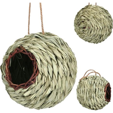 Kugelförmiges Gras Vogelhaus Handgewebtes hängendes Tierhaus (1/5)