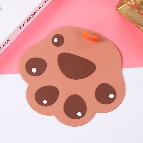 Lot de 2 bouchons d'évier de cuisine (marron), en silicone sûr et créatif. (1/5)