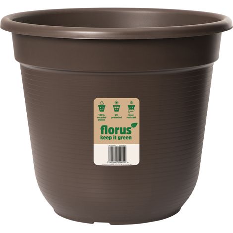 Florus Original Flowerpot 9 Brown Vaso Rotondo