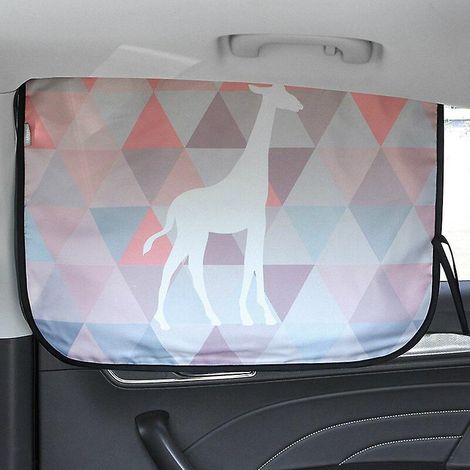 Pare-soleil de voiture, rideau pare-soleil pour vitre latérale, motif dessin animé, universel, protection UV pour enfants et bébés, motif cerf