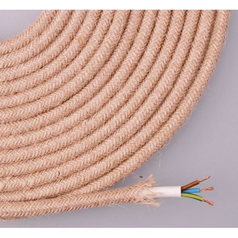 Cavo di corda di juta tessuto e rivestito con tessuto 3x0,75mm 25m Euro/m