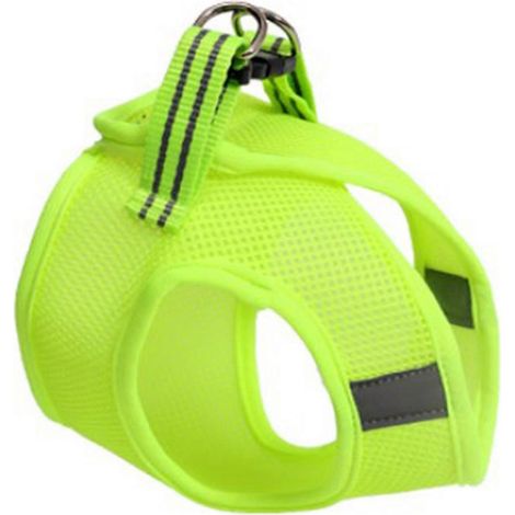 Harnais de poitrine pour chat avec laisse, multifonctionnel, en maille respirante, avec sangle dorsale réglable pour les promenades. (1/2)