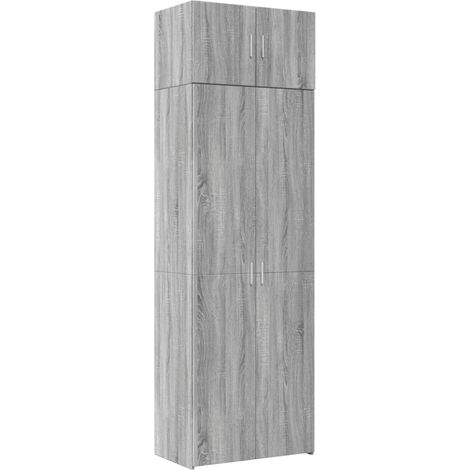 Armadio alto moderno 70 x 42,5 x 225 cm spazio ottimizzato per piccoli spazi in legno ingegnerizzato grigio 020055579