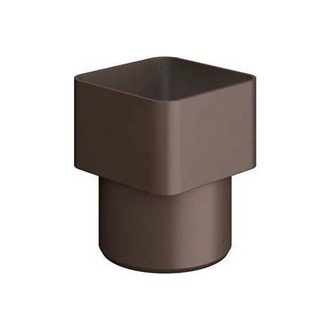 ADAPTATEUR DE TUBE CARRÉ À ROND Dimensions : Diam. 80x80/80 Marron