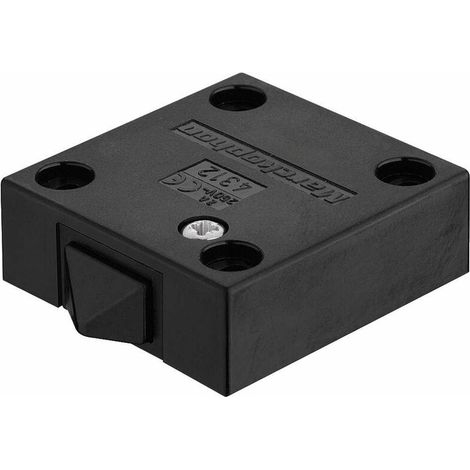 – Interrupteur contacteur de porte à encastrer 2A 230V – S'active à l'ouverture – Pour éclairage automatique dans placards – Plastique noir (1/4)