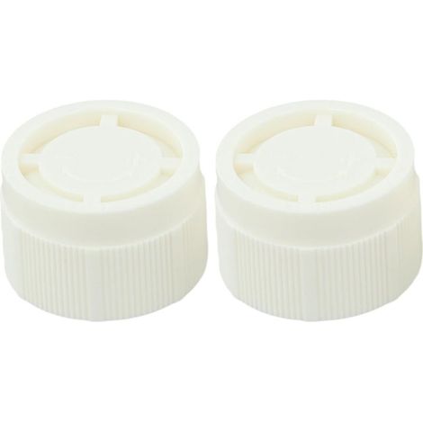 Packung mit 10 dekorativen weißen Kunststoff-Reglerkappen M30 x 1,5 für Thermostatventile an Heizkörpern, 34 mm (1/4)