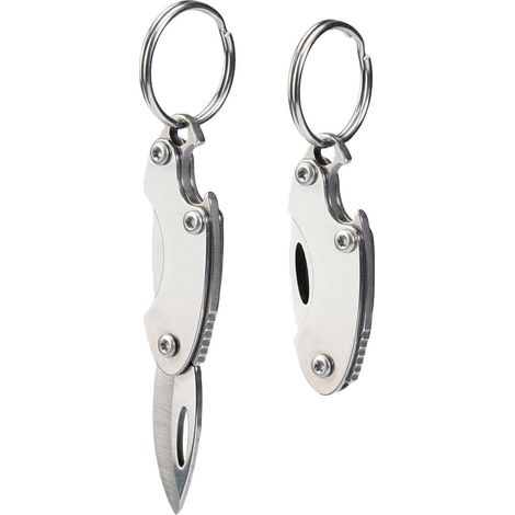 2er-Pack Klappmesser mit Flaschenöffner, Edelstahl, Olivendesign