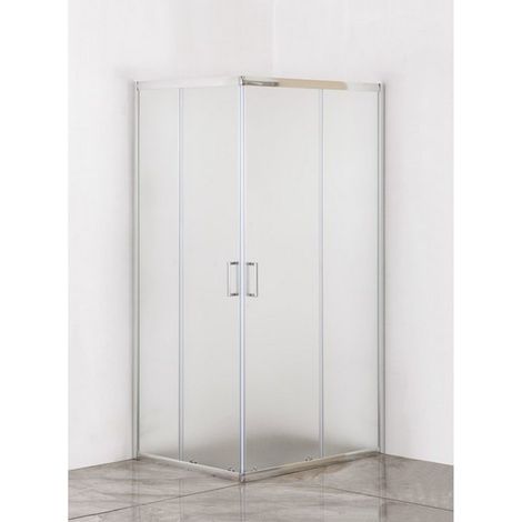 Utilia BOX DOCCIA ANGOLARE ARMONIA IN VETRO PERLATO cm. 69x69x185 h