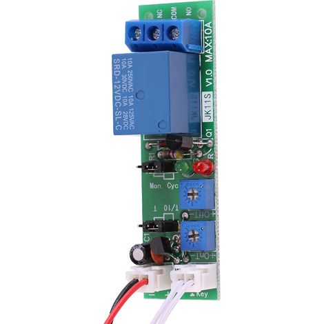 Relaismodul mit einstellbarer Zykluszeitverzögerung (DC12V, 0-120 min) (1/5)