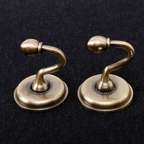 2Pcs Embrasses de Rideaux Crochets,Rideau Crochet en Bronze,Vintage U Support Mural Crochet pour Suspendre Les Rideaux,Chapeau,Vest (1/5)