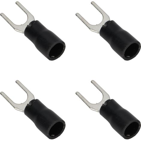 100PCS Fourche U Isolée pour Câbles, Embouts de Câble en Cuivre à Sertir 16-14AWG, Connecteurs Électriques (1/5)