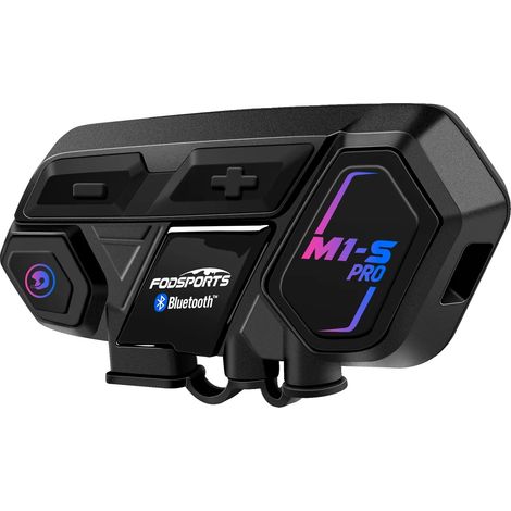 Interphone Bluetooth pour casque de moto, connectivité 8 coureurs, technologie de réduction du bruit (1/5)