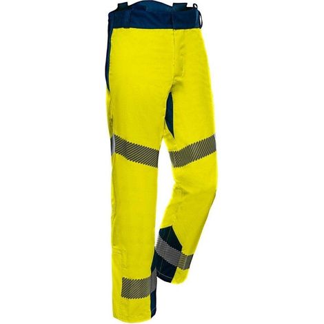 Pantalon de pluie HV polyester mixte Everest jaune / marine-PANTAEVERE1JMM - T2S