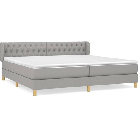 Maison Exclusive - Boxspringbett mit Matratze Hellgrau 200x200 cm