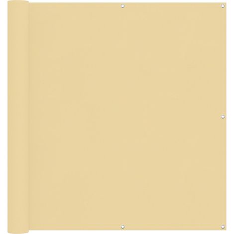 Balcony Screen Sand 110 x 600 cm Oxford Fabric vidaXL