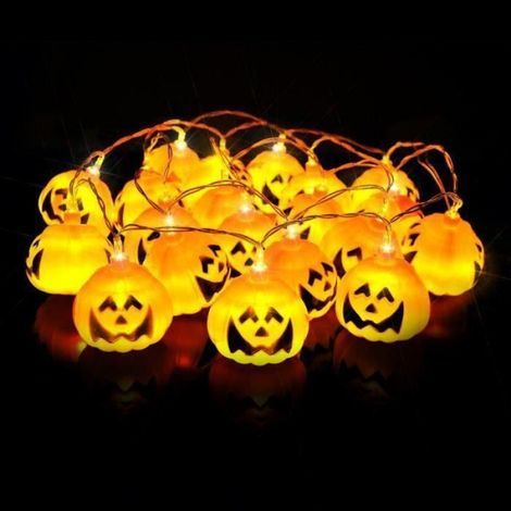 Guirlande Halloween - 1.5 M - Citrouille Lumineuse - Décoration Festive Intérieure Extérieure - 1 Pièce (1/2)