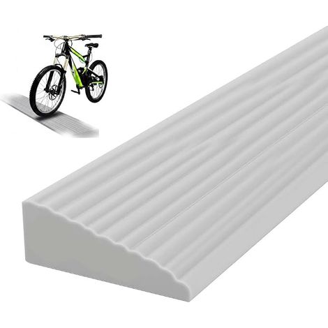 Rubber Door Threshold Ramp, 100 x 6.5 x 1 cm, Adhesive, Solid  Self-Adhesive Threshold Bar, Wheelchair Ramp, Transition Bar for Robot Vacuum Cleaner, Stroller, Scooter (1/3)