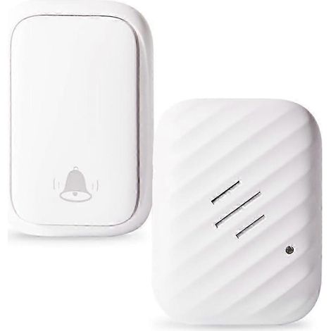 Sonnette sans fil sans piles, portée de 183 m, volume réglable, étanche, compatible avec les salles de classe et la maison (prise américaine) - JXLGV (1/5)