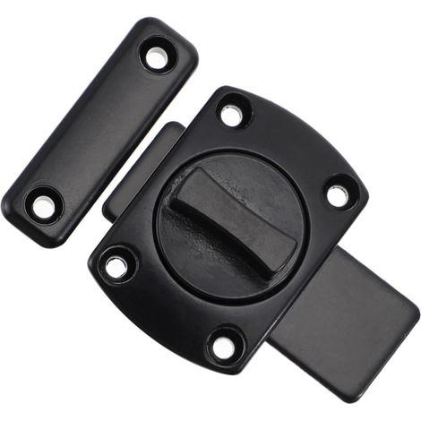 Loquet Coulissant en Alliage de Zinc Noir Petit (1/5)