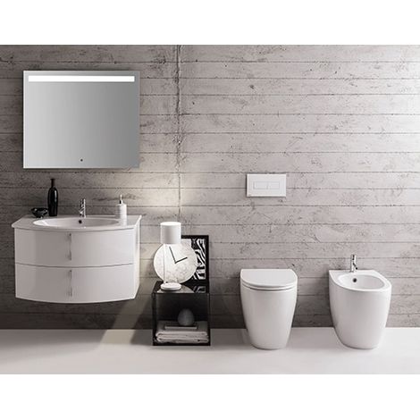 Sanitari 4all filomuro scarico traslato 2.0 cm. 54x36 con sedile (1/4)
