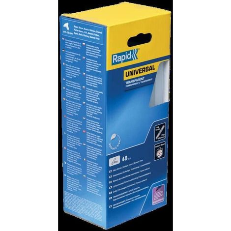 Colla universale trasparente in stick 190 mm x 48 stick - Scatola - RAPID-ISABERG - 5001411