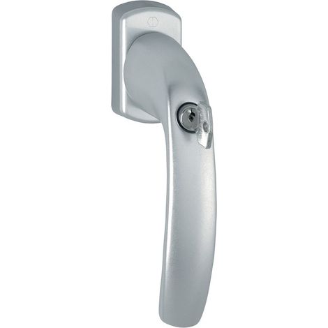 HOPPE Fenstergriff NY 0810SVS/U10 Alu.F9/stahlfarbig 35mm abschl - 3286606
