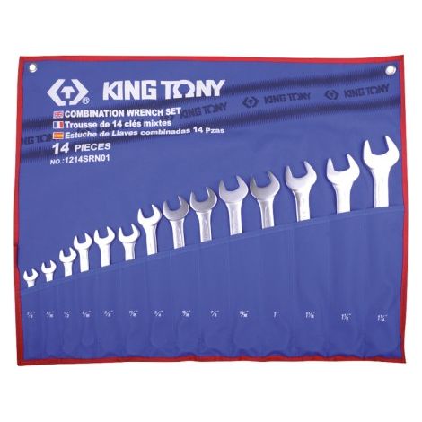 KING TONY - Trousse de clés mixtes en pouces 14 pièces