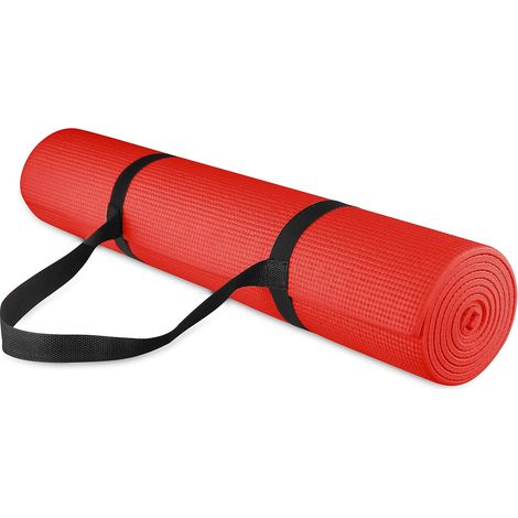 1 Tapis de yoga,épaisseur 6 mm,haute densité,surface antidérapante,double face,pour fitness et pilates (1/5)