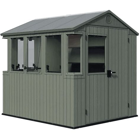 Keter Darwin Gewächshaus 244x190x221cm Grün - Treibhaus aus Kunststoff