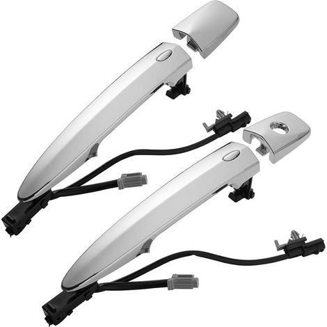 par de manijas exteriores cromadas para puertas delanteras con sistema de entrada inteligente para Leaf, Maxima y Sentra 2009-2018 80645-1AA0A 80640-1AA0B