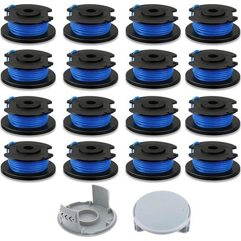 18PCS AC14RL3A Bobine Rechange pour débroussailleuse sans Fil Ryobi One+ 18V, 24V et 40V, Bobine désherbeur sans Fil à Alimentation Automatique 3,4 m avec Capuchon (16 bobines + 2 Capuchons) (1/5)