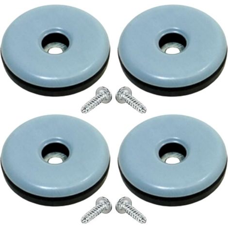 Set mit 4 Gleitern (50 mm) – Polypropylen-Kunststoff – PTFE-Teflonbeschichtung – Schutz für Hartböden (1/3)