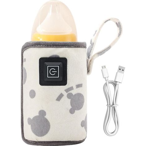 Flaschenwärmer Flaschenabdeckungswärmer Stillheizung USB-Milchfütterungswärmer, tragbare Thermotasche Milchwärmer (1/5)