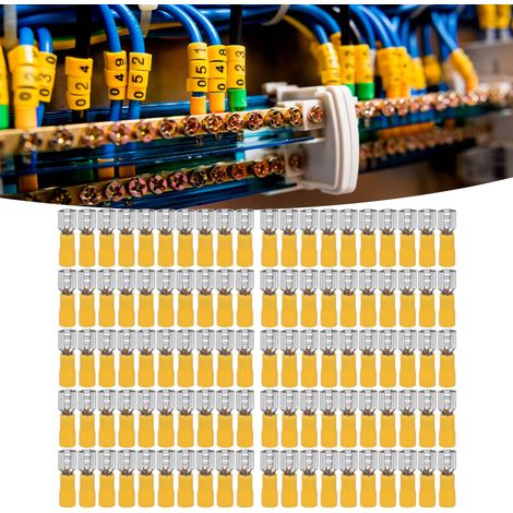 FDD5.5-250 Isolierte elektrische Crimp-Buchsen für 4-6 mm² Kabelverbinder und Stecker (Preis pro 100 Stück). (1/5)