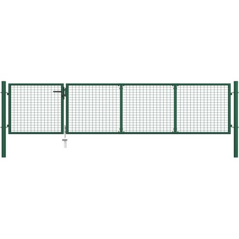 Portillon Acier 350x75 cm Vert (1/5)