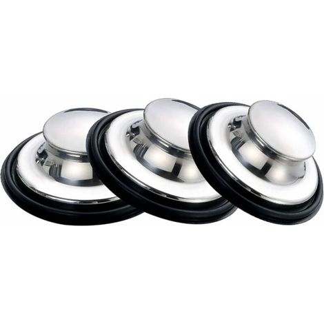 Bouchons D'évier, Bouchon D'évier de Cuisin En Acier Inoxydable, Grand Rebord Large De 3,35 Po (85mm) De Diamètre (3 Paquets (1/3)