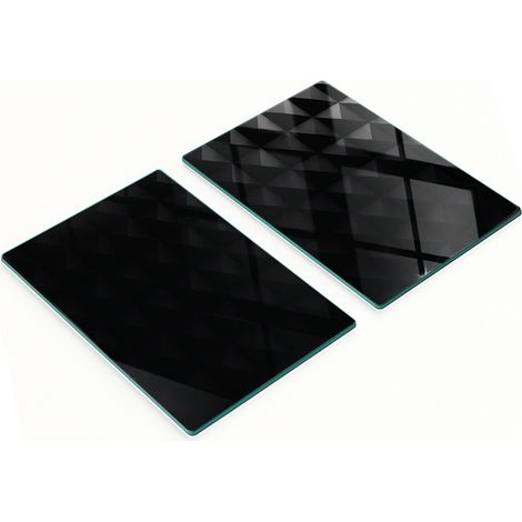 Tavole decorative in vetro per servire snack, motivo astratto, 2x40x52 cm (1/5)