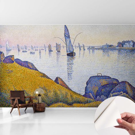 Carta da parati adesiva - fotomurale - facile da applicare - per la soggiorno - camera da letto - Riflesso di una barca a vela 416x254 cm (1/5)