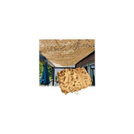 Filet de Camouflage Beige, 3x4m Toile Ombrage Exterieur, Auvent De Terrasse, Filet de Camouflage pour pergola, Jardin Décoration