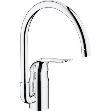 Mitigeur monocommandé pour évier – Hauteur 322 mm – Bec tube pivotant 360° – Cartouche céramique GROHE SilkMove 46 mm (1/4)