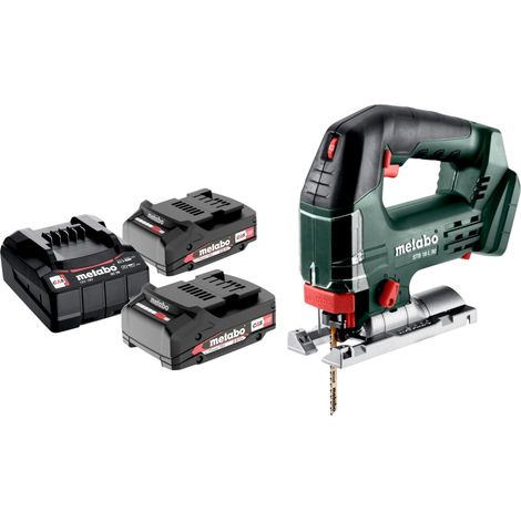 Metabo STB 18 L 90 Scie sauteuse sans fil 18 V 90 mm + 2x batterie 2,0 Ah + chargeur (1/5)