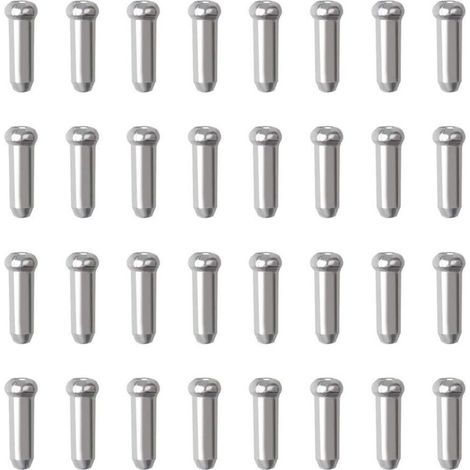 (Silber) 100 Stück Bremszugenden, 12 mm Bremszugenden aus Aluminiumlegierung für Fahrräder, Bremszugenden für Mountainbikes (1/5)