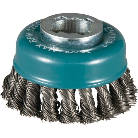 Brosse boisseau Fil acier torsadé 80 mm X-LOCK MAKITA D-73380 (1/5)