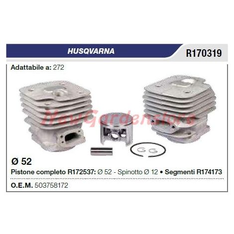 Segmentos cilindro pistón motosierra HUSQVARNA 272 R170319