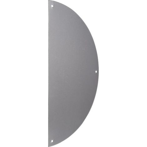 Duval – Plaque de propreté 1/2 lune aluminium argent – Percée fraisée – Longueur 300mm – Largeur 150mm – 1 pièce