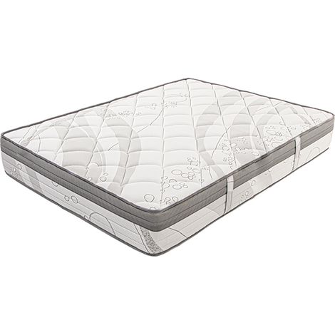 Matelas à ressorts ensachés ERLY, 140x200 cm, en mousse haute densité, Soutien ferme, Indépendance du Couchage, face été/hiver, épaisseur 26 cm