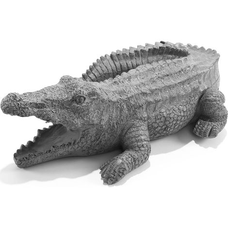 esotec Wasserspeier Krokodil Klaus Einzelfigur mit Schlauch Polyresin 100751 (1/5)